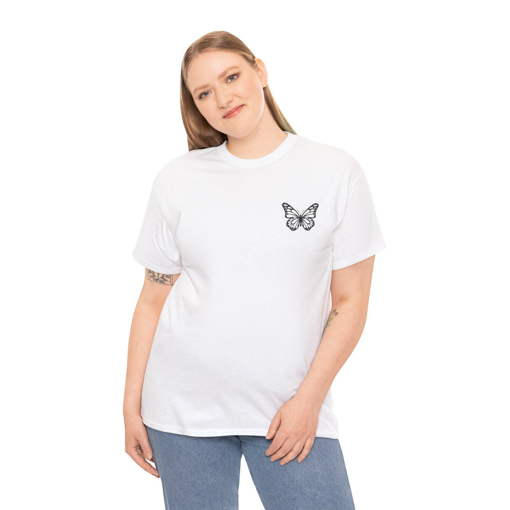 Butterfly Skull Graphic Tee, Unisex T-Shirt for Nature Lovers, Bohemian Style, Casual Outfit, Gift for Her