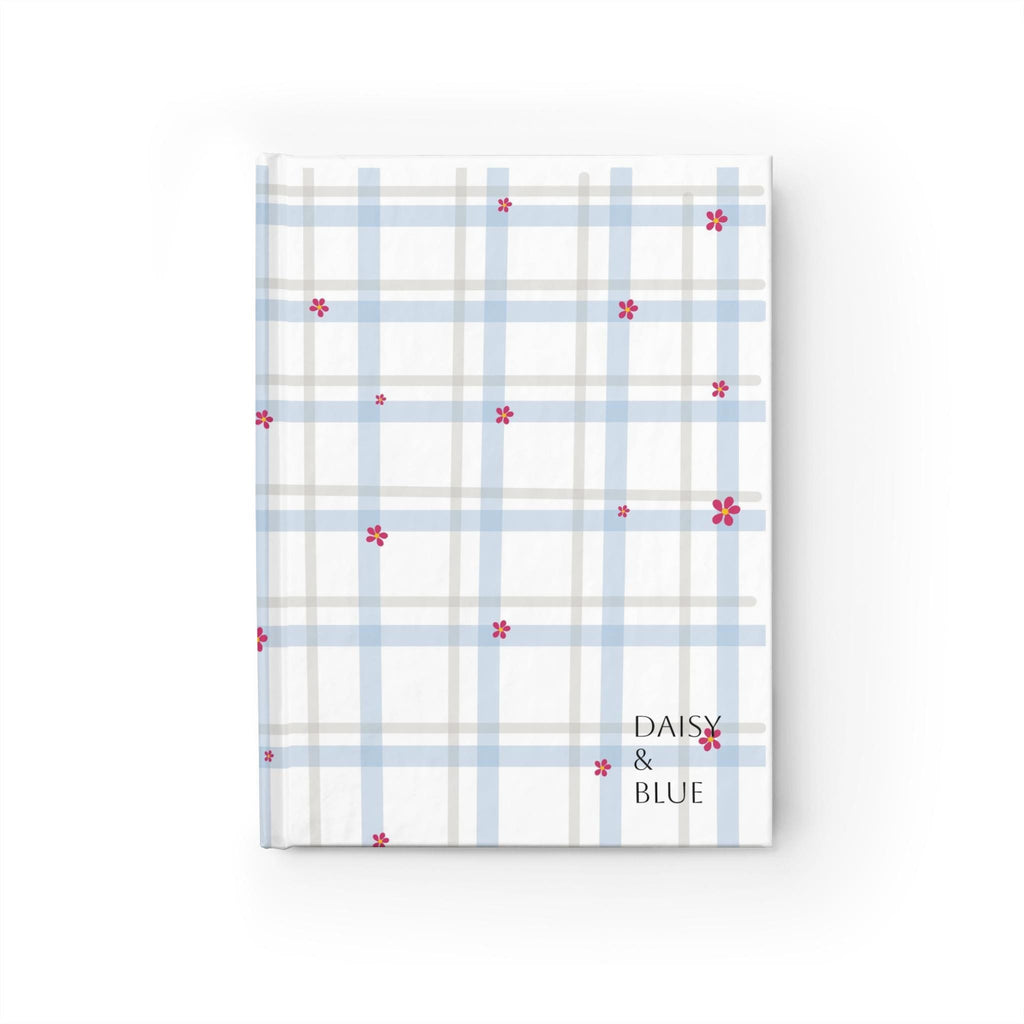 Charming Floral Checkered Journal - Ruled Lined Notebook for Students, Writers, Journaling, Gifts, School Supplies