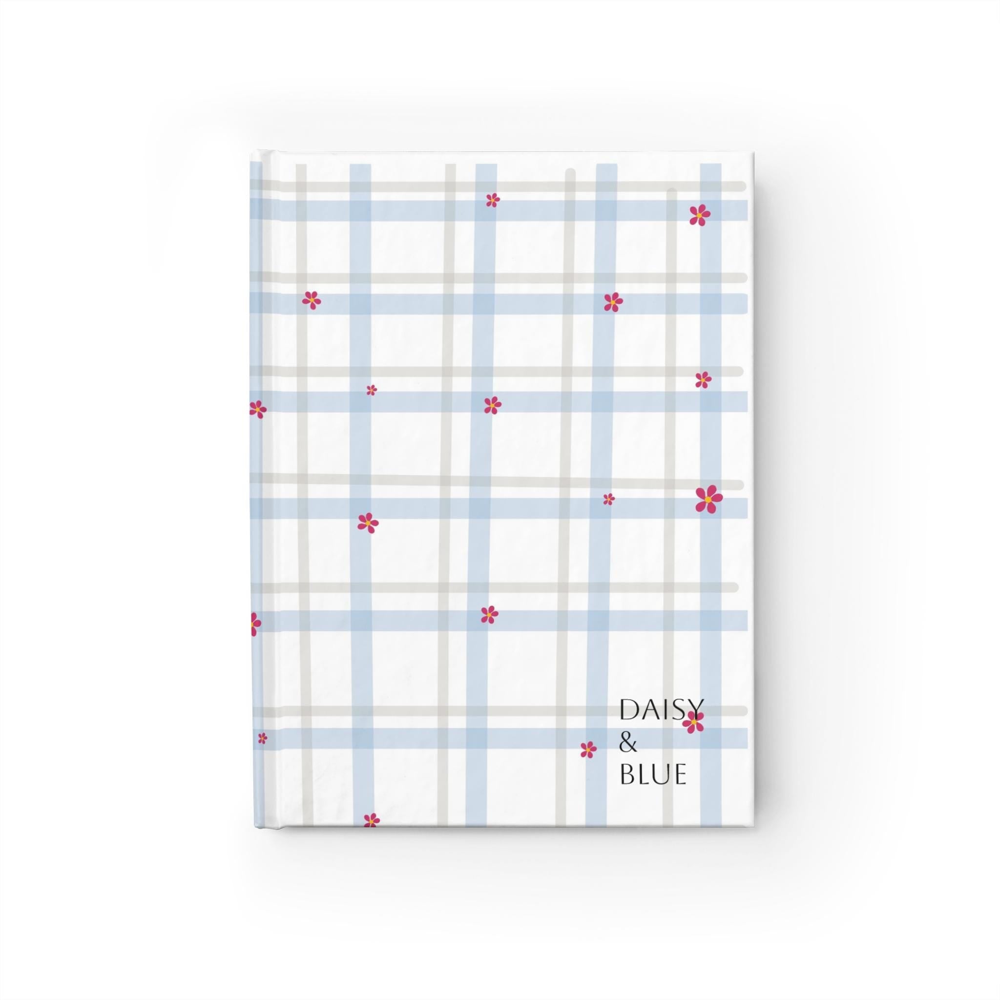 Charming Floral Checkered Journal - Ruled Lined Notebook for Students, Writers, Journaling, Gifts, School Supplies