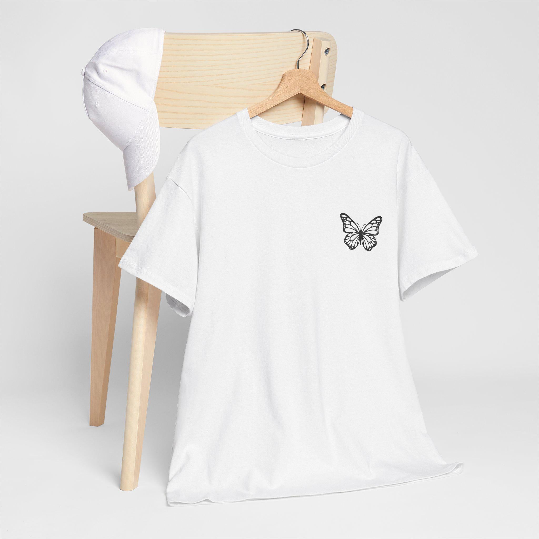 Butterfly Skull Graphic Tee, Unisex T-Shirt for Nature Lovers, Bohemian Style, Casual Outfit, Gift for Her
