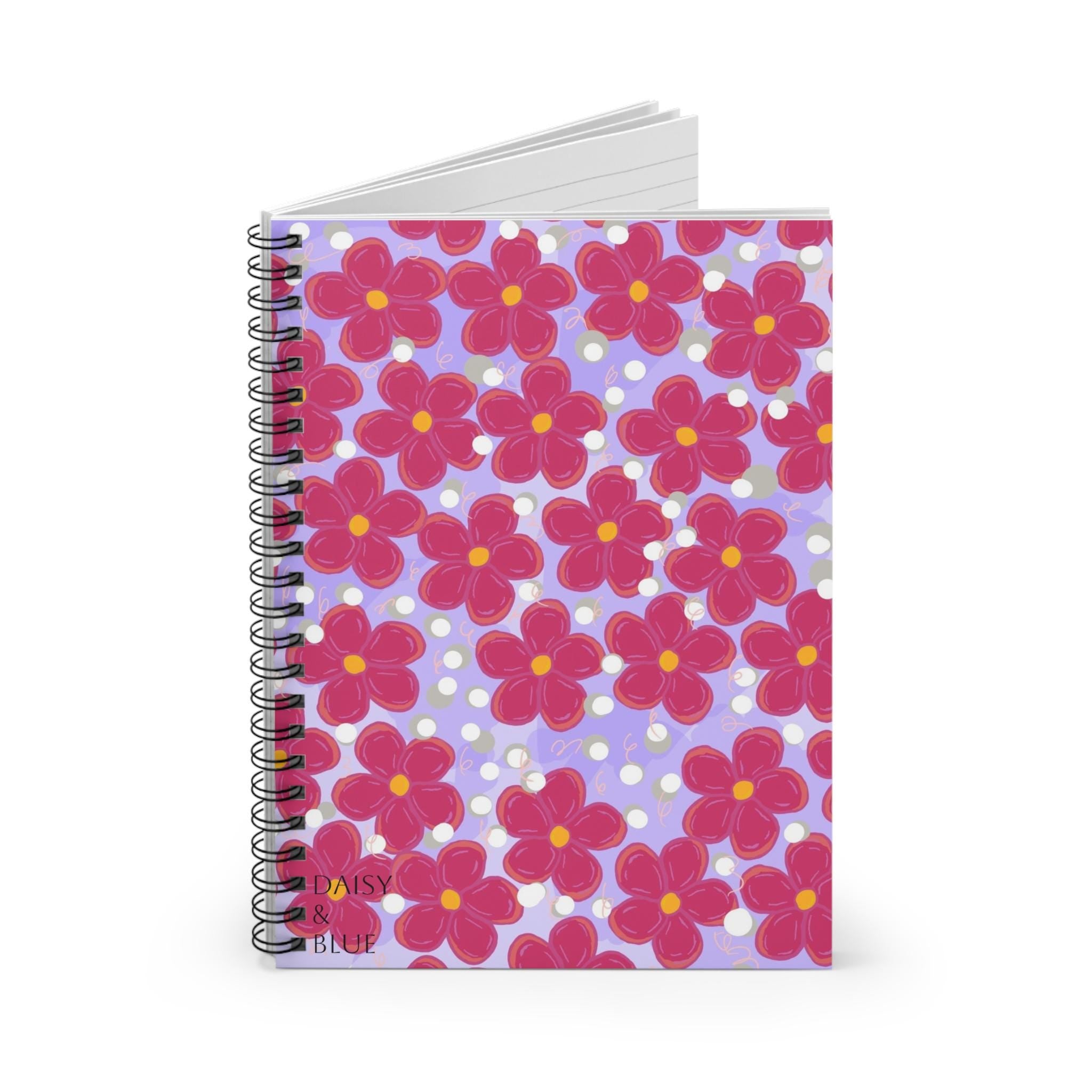 Floral Spiral Notebook - Perfect for Journaling, Note-Taking, School, Gifts, and Creative Projects