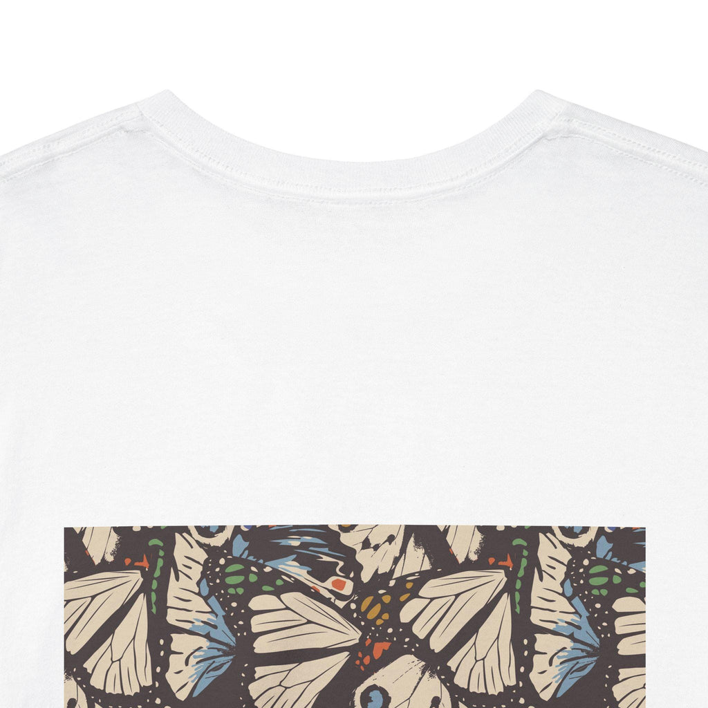 Butterfly Skull Graphic Tee, Unisex T-Shirt for Nature Lovers, Bohemian Style, Casual Outfit, Gift for Her