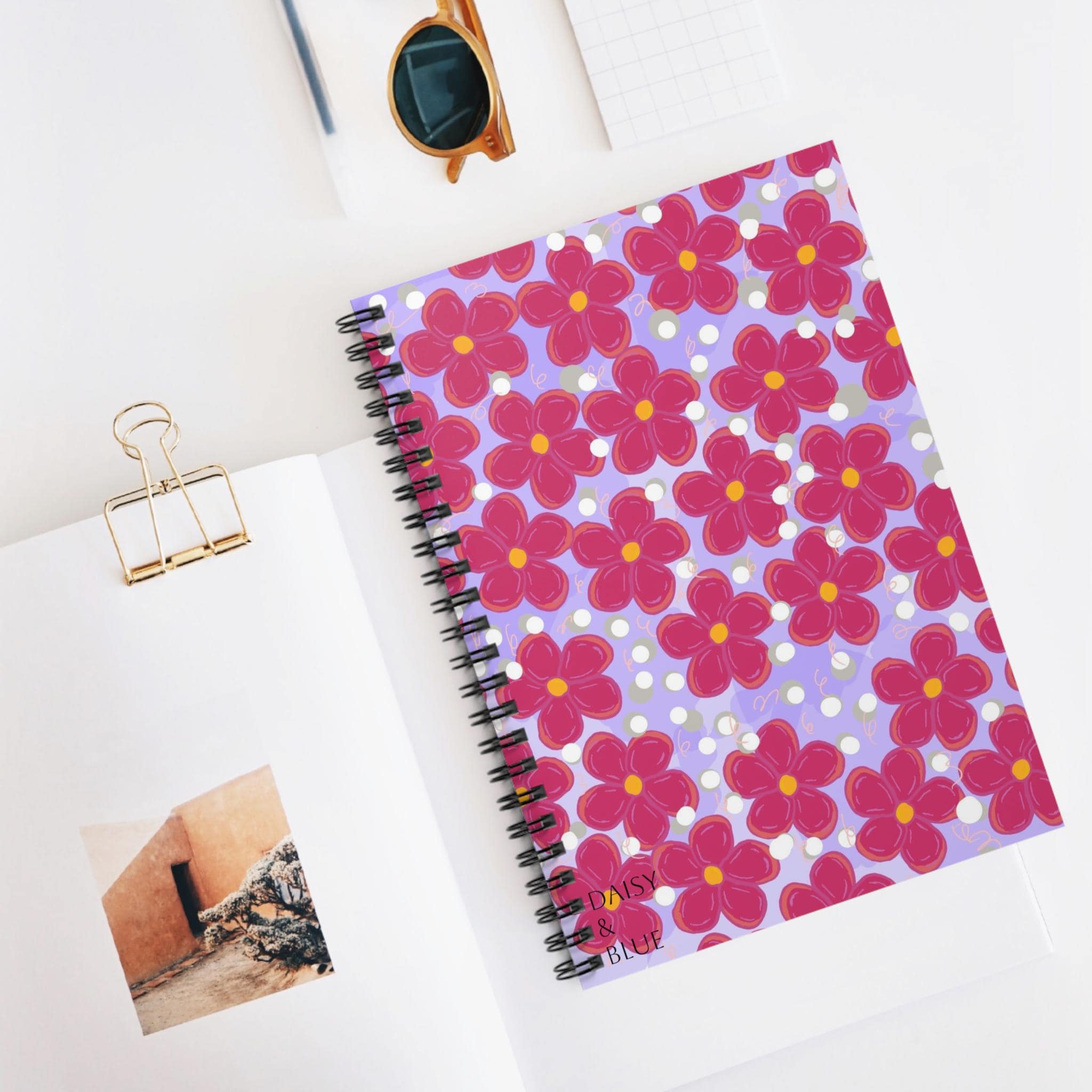 Floral Spiral Notebook - Perfect for Journaling, Note-Taking, School, Gifts, and Creative Projects