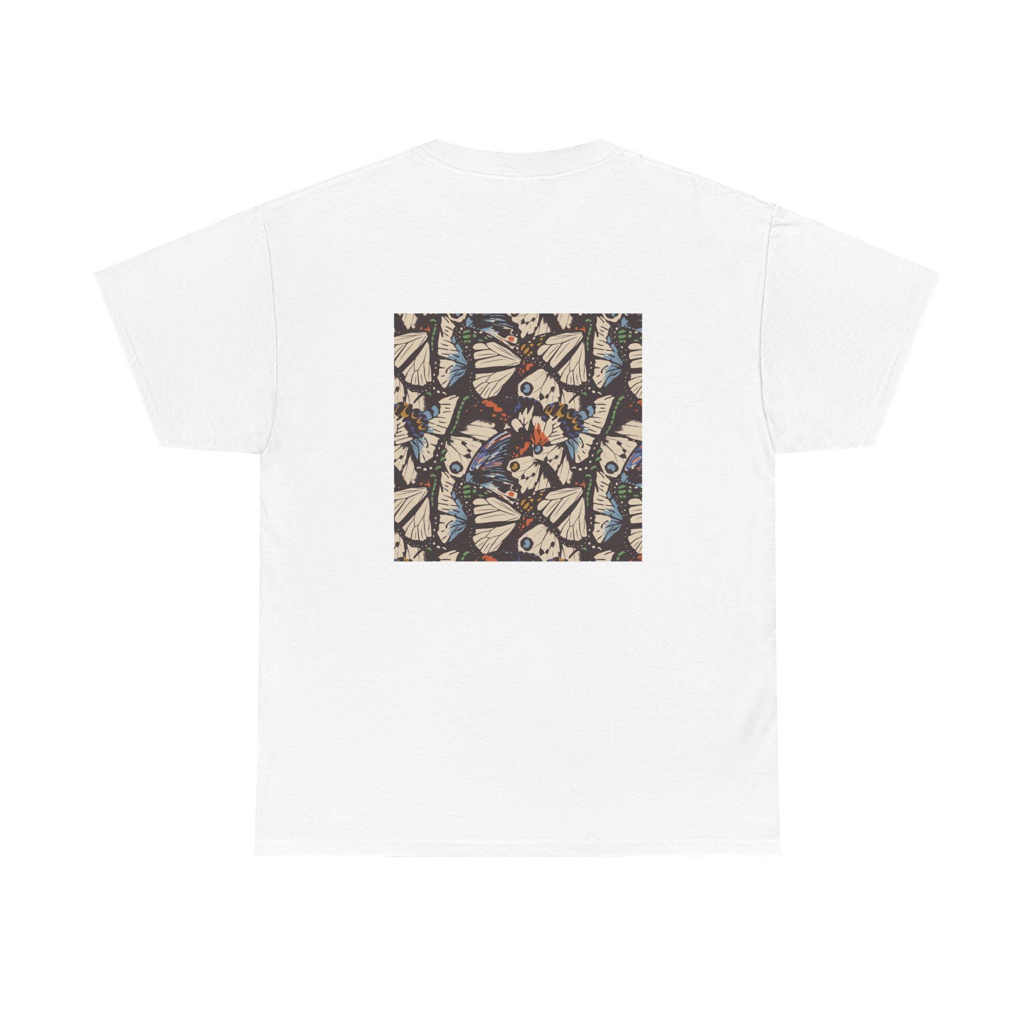 Butterfly Skull Graphic Tee, Unisex T-Shirt for Nature Lovers, Bohemian Style, Casual Outfit, Gift for Her