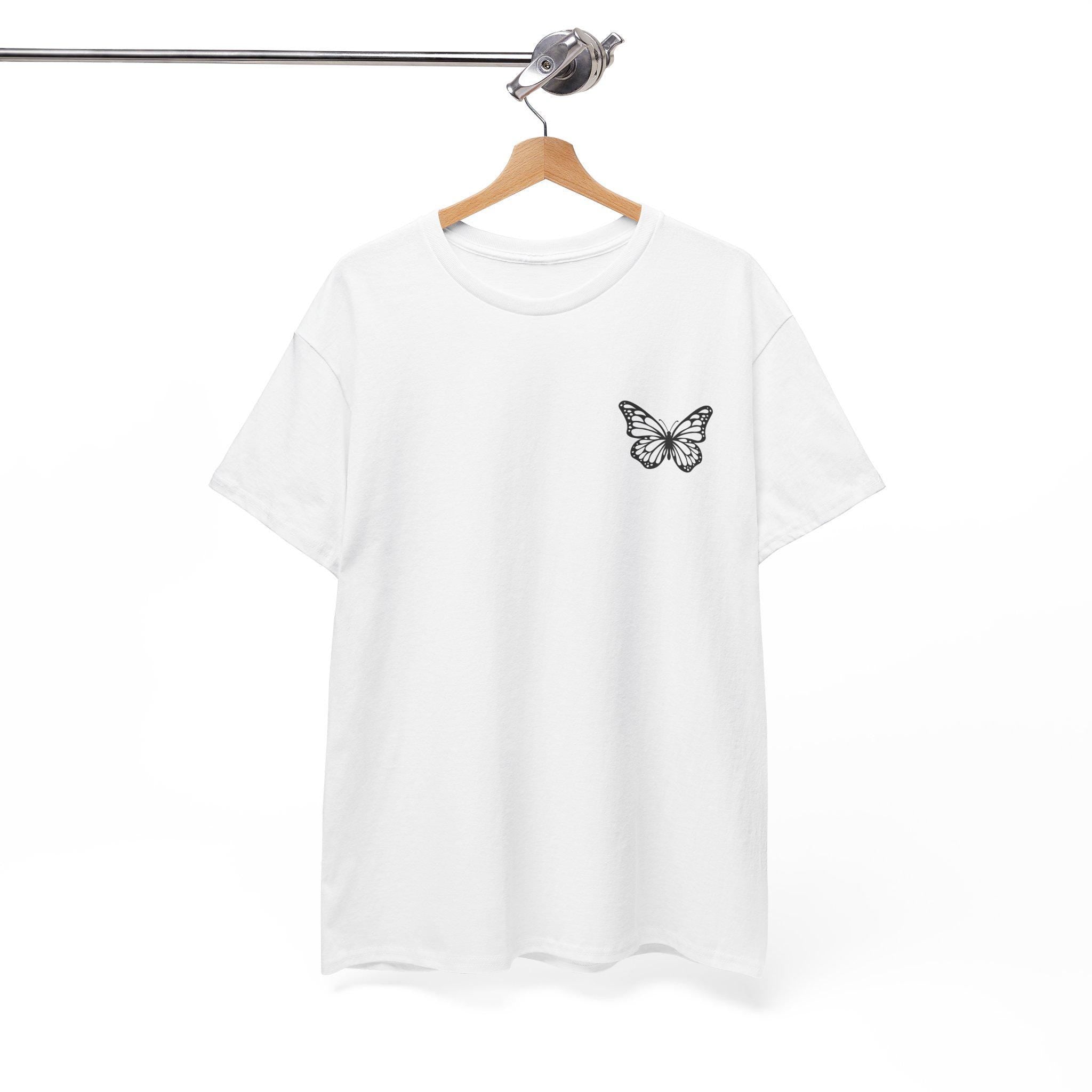 Butterfly Skull Graphic Tee, Unisex T-Shirt for Nature Lovers, Bohemian Style, Casual Outfit, Gift for Her