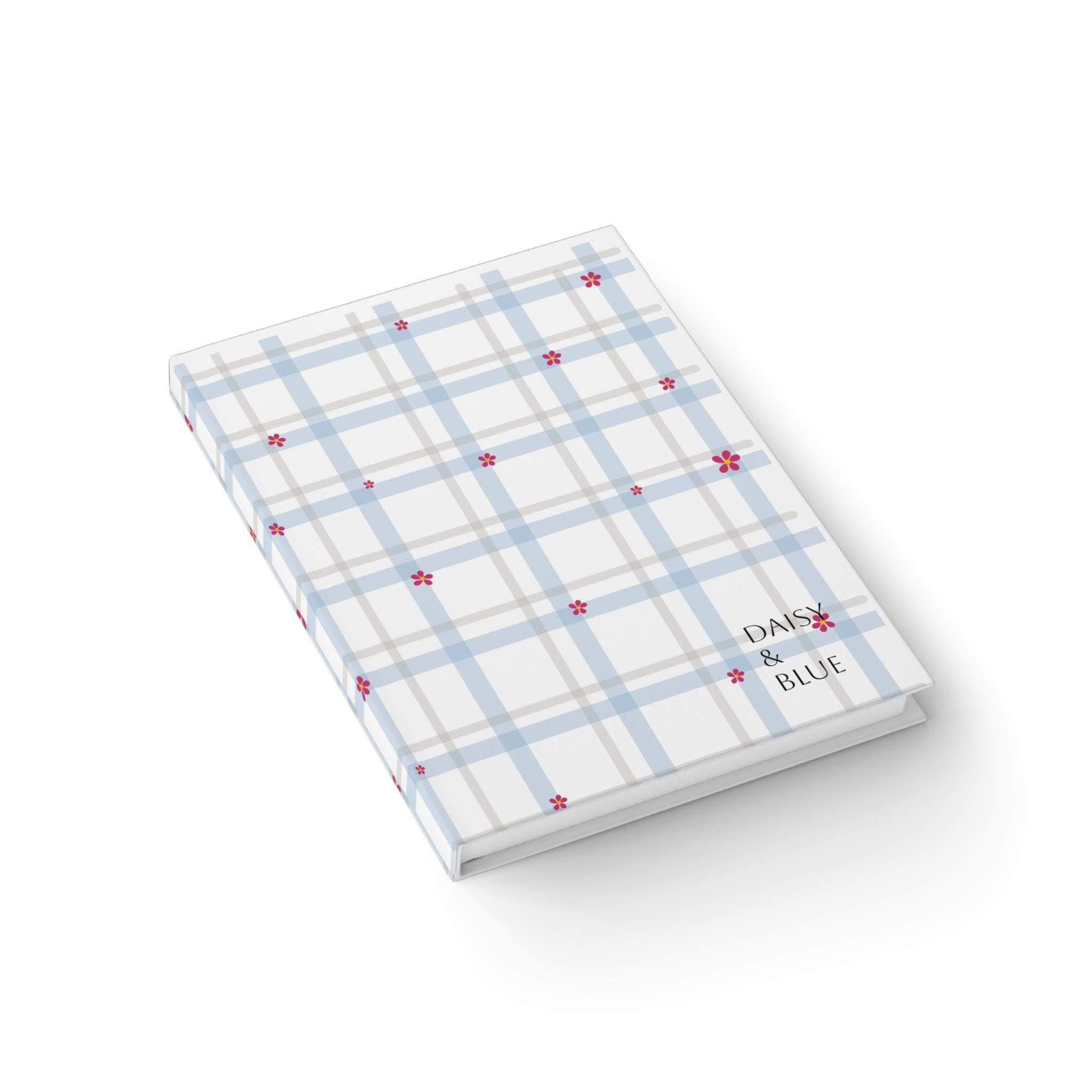 Charming Floral Checkered Journal - Ruled Lined Notebook for Students, Writers, Journaling, Gifts, School Supplies