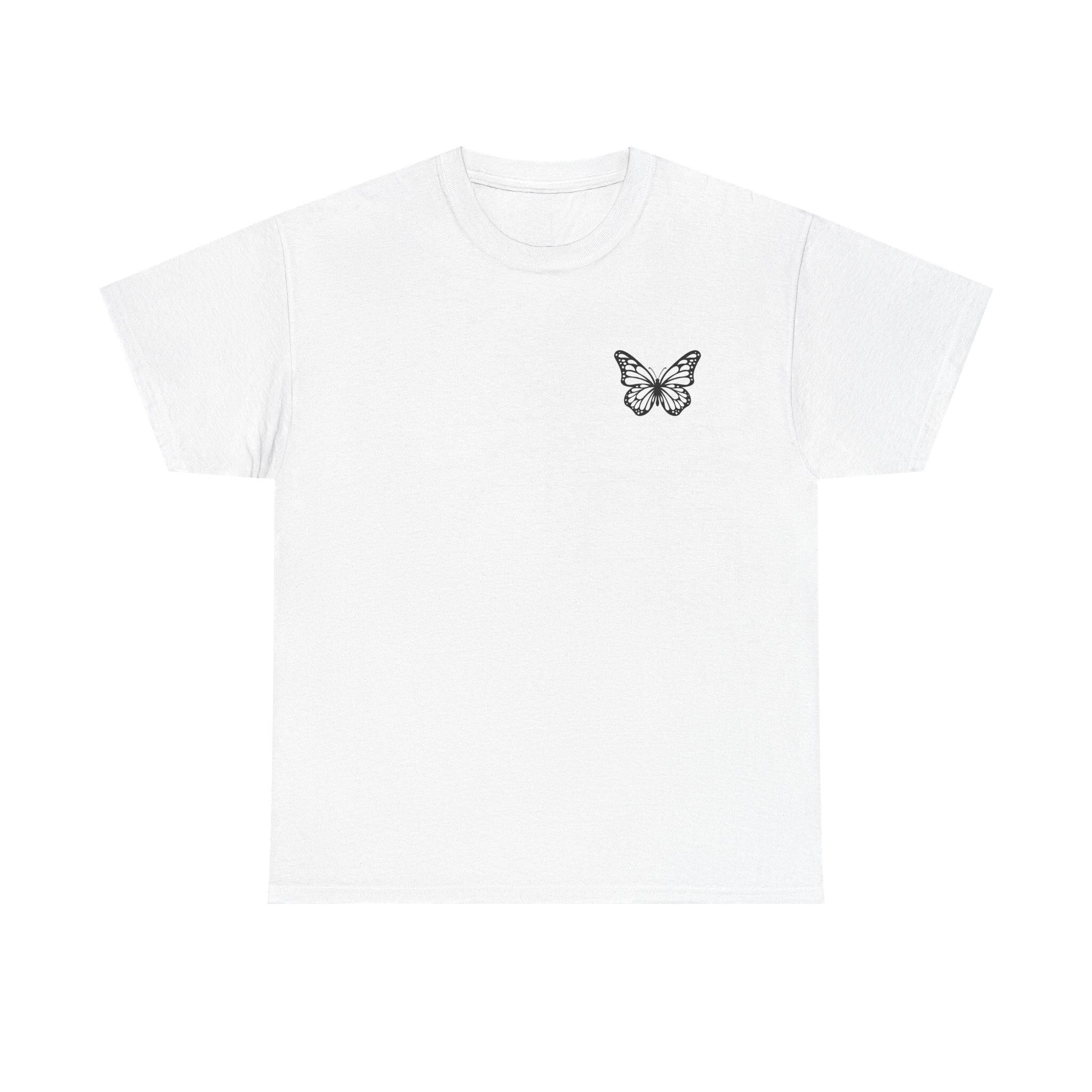 Butterfly Skull Graphic Tee, Unisex T-Shirt for Nature Lovers, Bohemian Style, Casual Outfit, Gift for Her